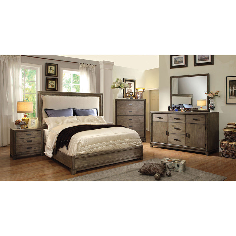 CARLSBAD Natural Ash/Ivory 5 Pc. Queen Bedroom Set w/ Chest