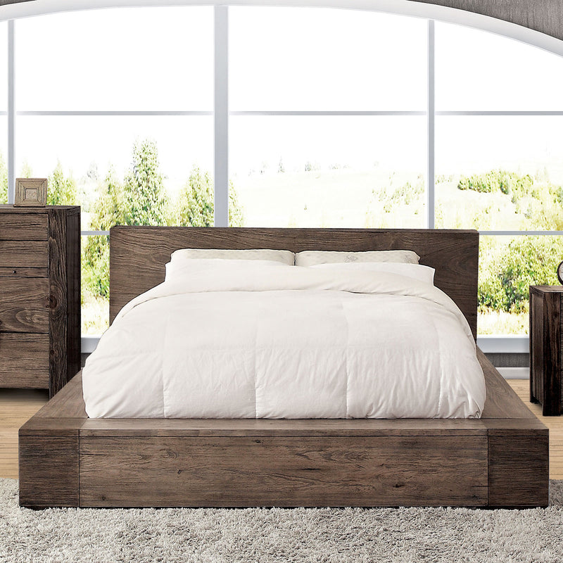 JANEIRO Rustic Natural Tone Queen Bed
