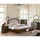 Persephone Beige/Rustic Natural Tone 5 Pc. Queen Bedroom Set w/ 2NS - Star USA Furniture Inc