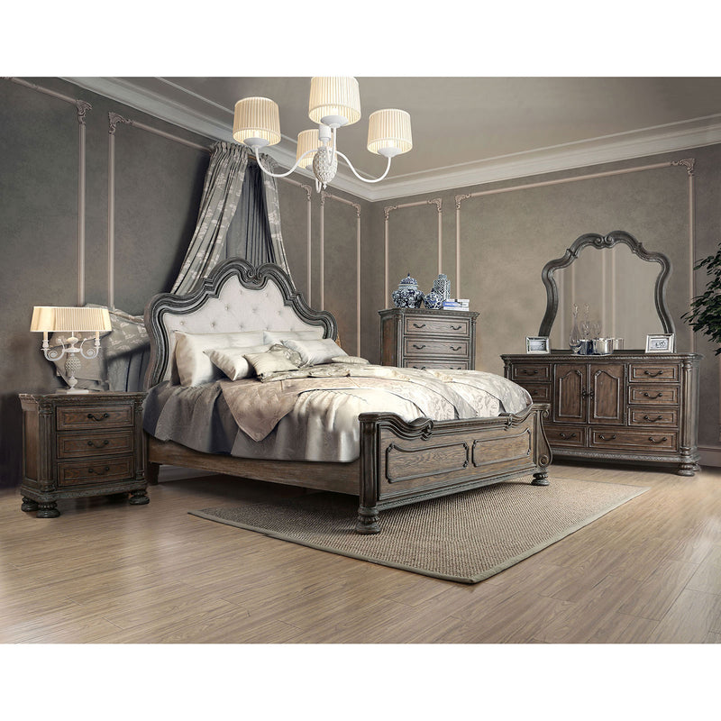 ARIADNE Beige/Rustic Natural Tone Cal.King Bed - Star USA Furniture Inc