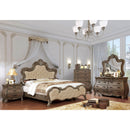 Cursa Beige/Rustic Natural Tone 5 Pc. Queen Bedroom Set w/ 2NS - Star USA Furniture Inc