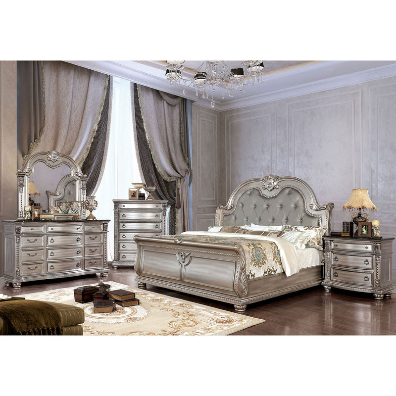 Fromberg Champagne 5 Pc. Queen Bedroom Set w/ Chest