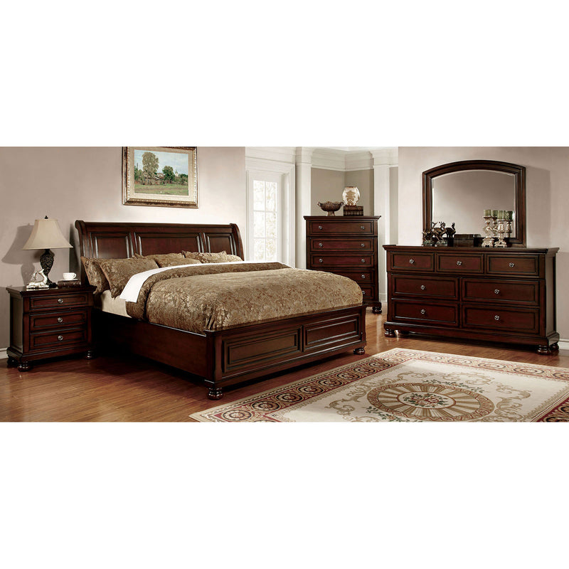 NORTHVILLE Dark Cherry 5 Pc. Queen Bedroom Set w/ 2NS - Star USA Furniture Inc