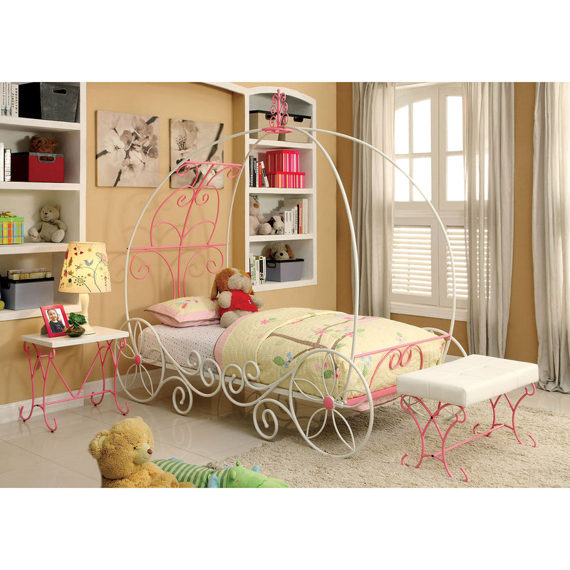 ENCHANT Pink/White Twin Bed