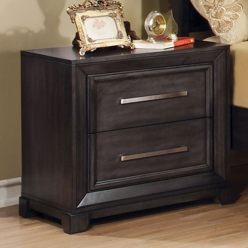 BRADLEY Dark Gray Night Stand - Star USA Furniture Inc