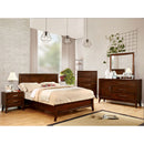 SNYDER Brown Cherry 5 Pc. Queen Bedroom Set w/ 2NS - Star USA Furniture Inc