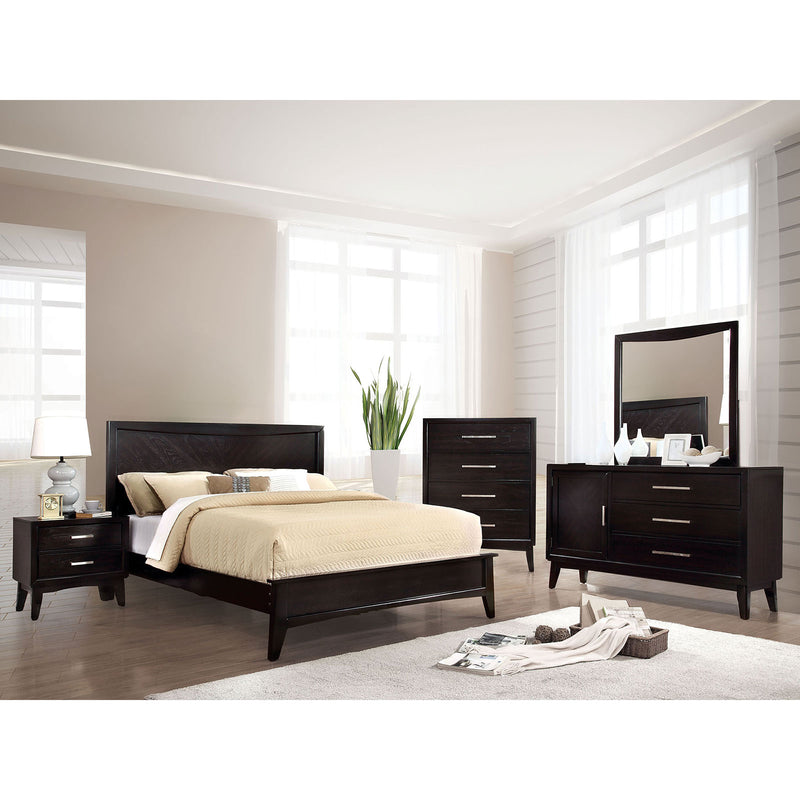 SNYDER Espresso 5 Pc. Queen Bedroom Set w/ Chest - Star USA Furniture Inc