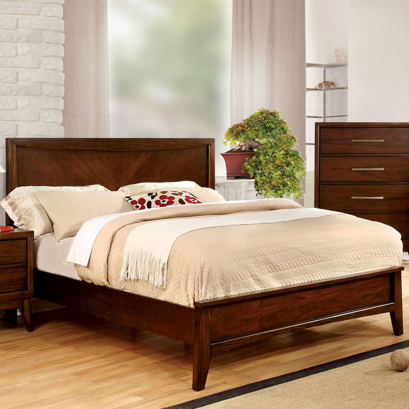 SNYDER Brown Cherry Queen Bed - Star USA Furniture Inc