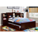 PEARLAND Dark Walnut Full Bed w/ 2 Book Cases - Star USA Furniture Inc