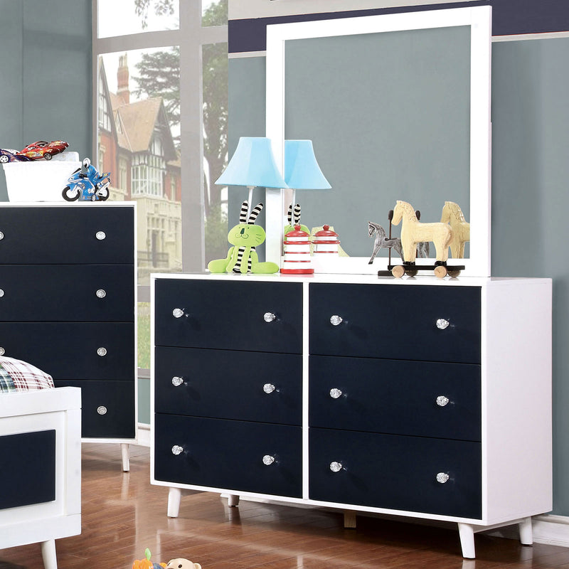 White/Blue Dresser - Star USA Furniture Inc