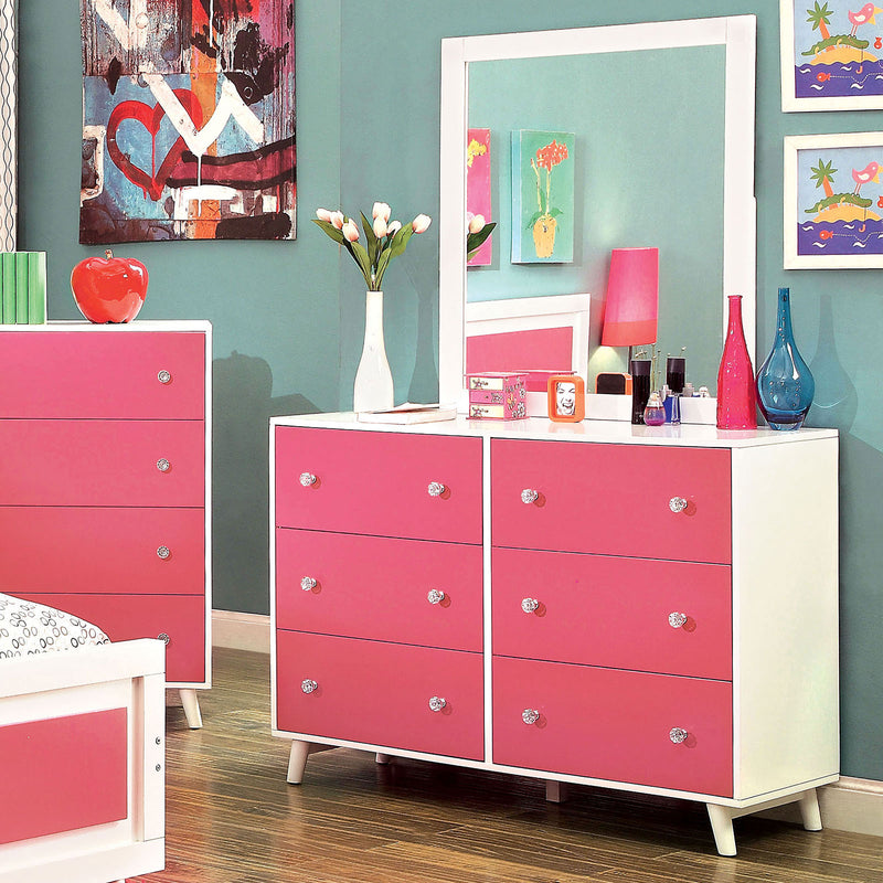 ALIVIA White/Pink Dresser ALIVIA White/Pink Dresser