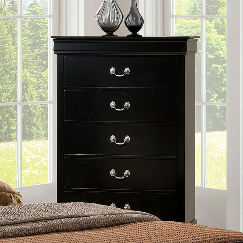 LOUIS PHILIPPE III Black Chest - Star USA Furniture Inc