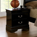 LOUIS PHILIPPE III Black Night Stand - Star USA Furniture Inc