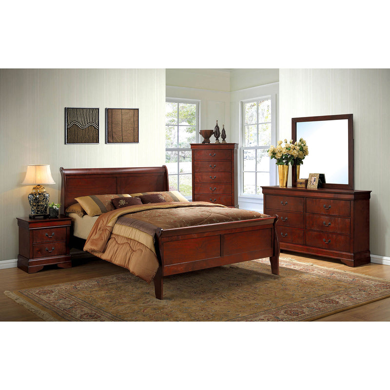 LOUIS PHILIPPE III Cherry Cal.King Bed - Star USA Furniture Inc