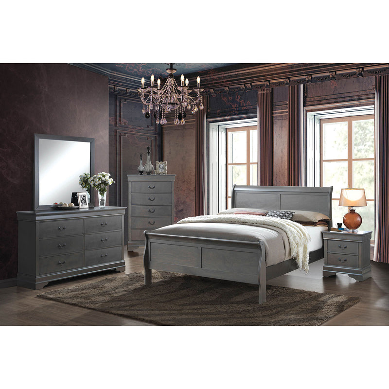 LOUIS PHILIPPE III Gray Queen Bed - Star USA Furniture Inc