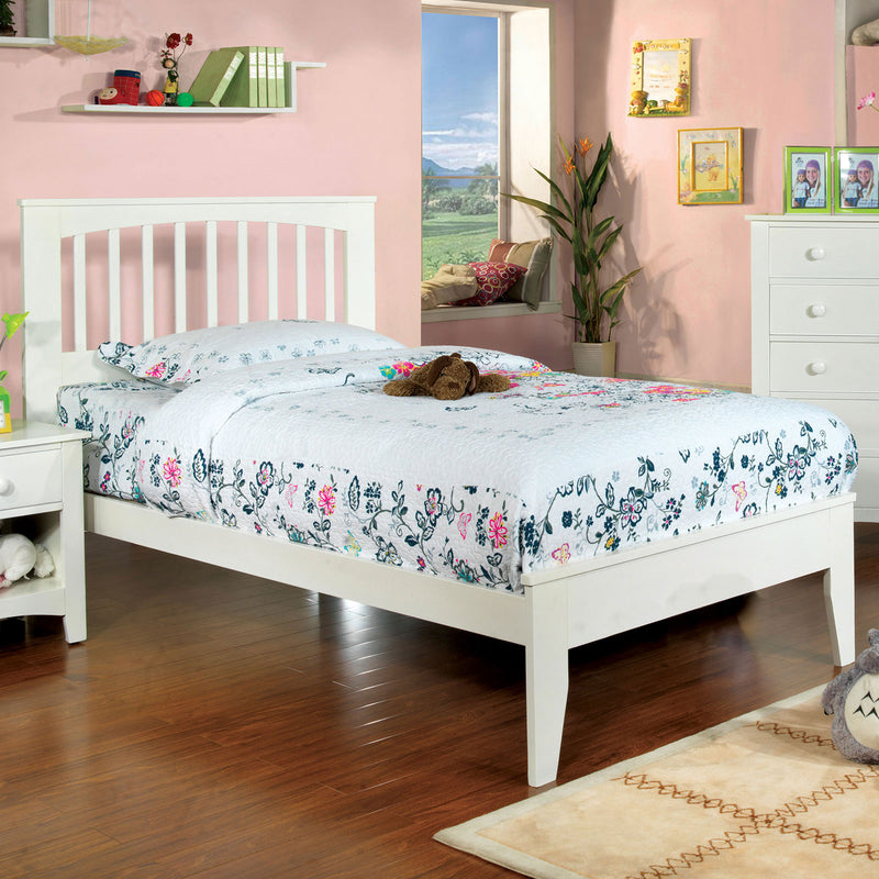 Pine Brook White Twin Bed - Star USA Furniture Inc