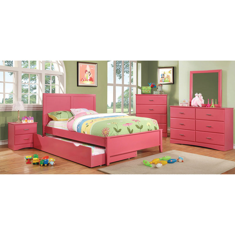 PRISMO Pink 4 Pc. Full Bedroom Set - Star USA Furniture Inc