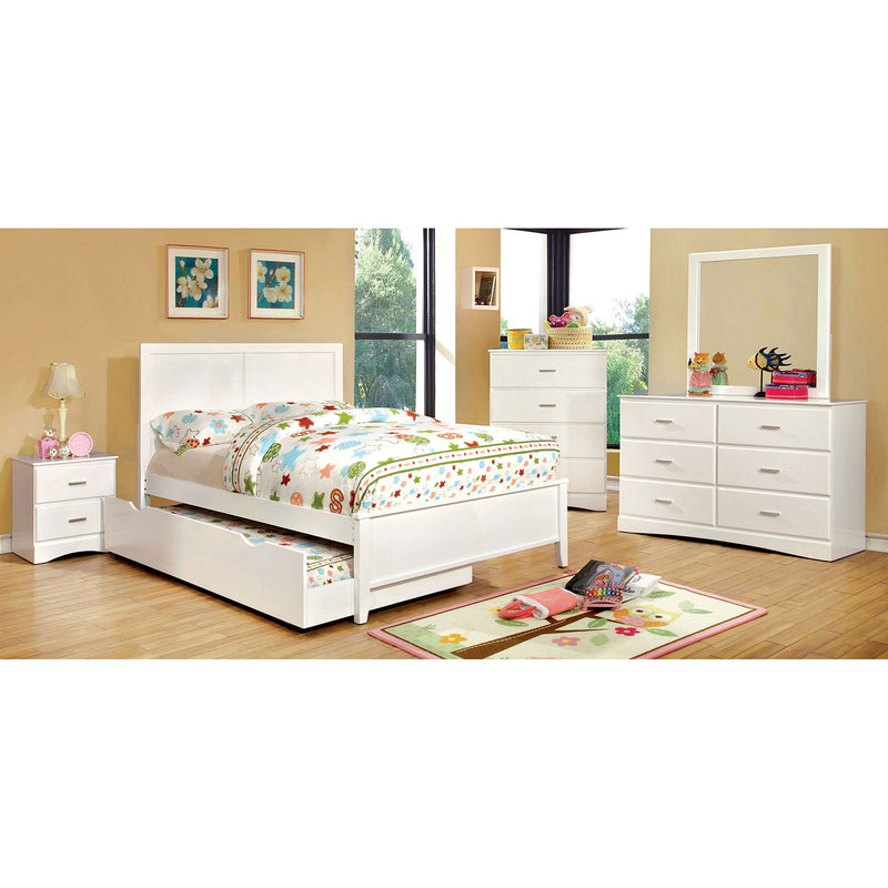 PRISMO White Twin Bed - Star USA Furniture Inc