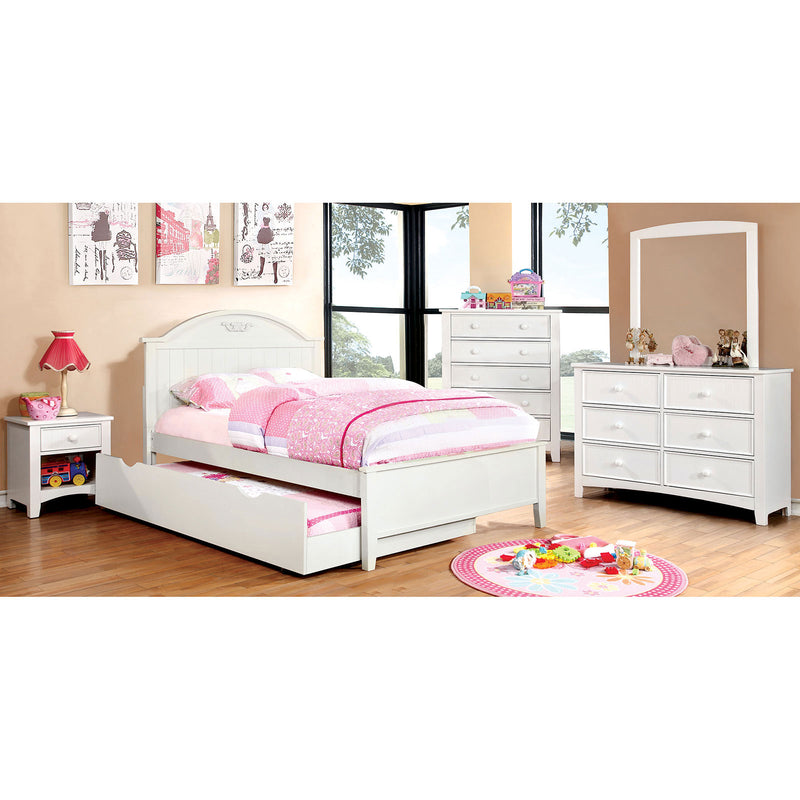 MEDINA White Full Bed - Star USA Furniture Inc