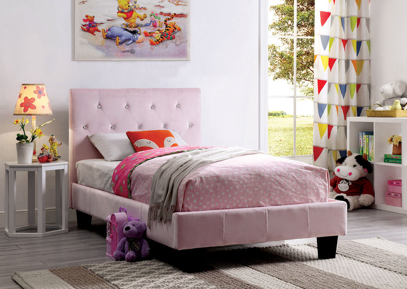 Velen Blush Pink Twin Bed