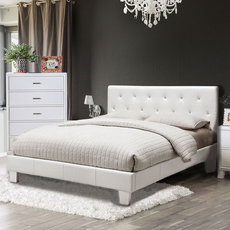 Velen White Full Bed - Star USA Furniture Inc