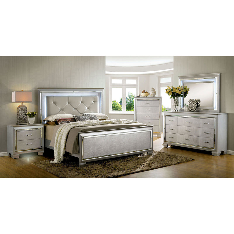 BELLANOVA Silver 4 Pc. Queen Bedroom Set - Star USA Furniture Inc