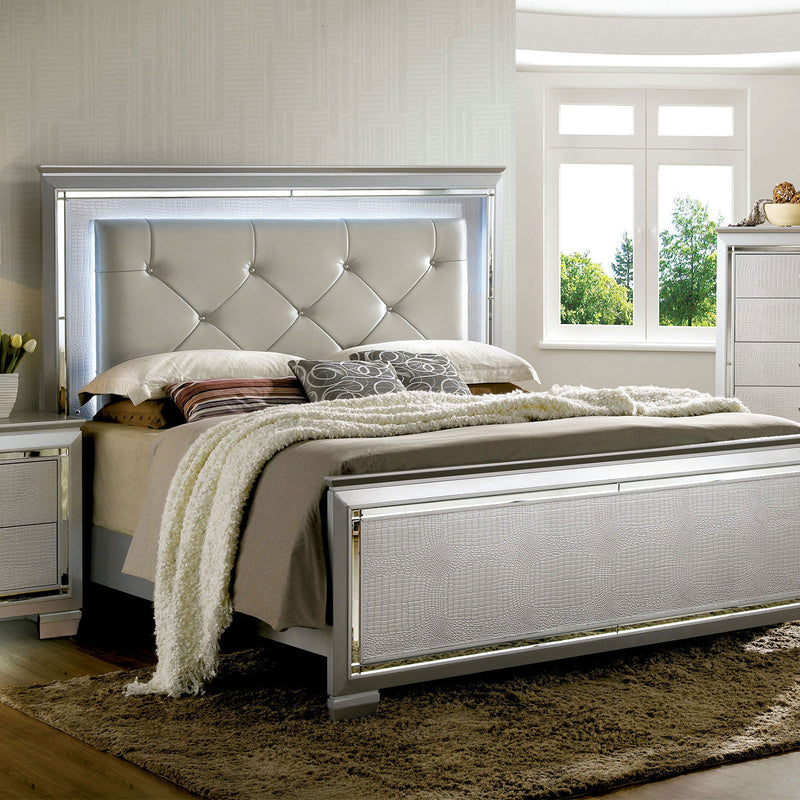 BELLANOVA Silver E.King Bed - Star USA Furniture Inc