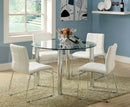 Kona I White 5 Pc. Round Dining Table Set - Star USA Furniture Inc