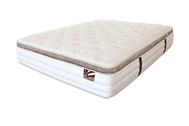 NEWPORT White 15" Euro Pillow Top Mattress, Cal.King - Star USA Furniture Inc