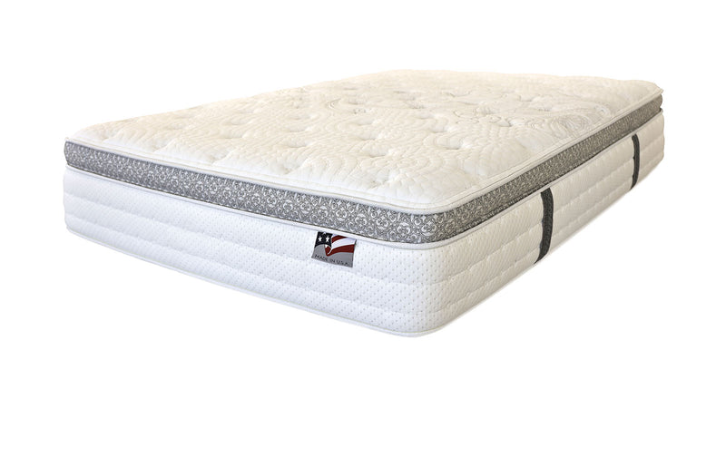 ALYSSUM I White 14" Euro Pillow Top Mattress, Cal.King