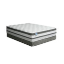 SIDDALEE White/Gray 16" Euro Pillow Top Mattress, Queen - Star USA Furniture Inc