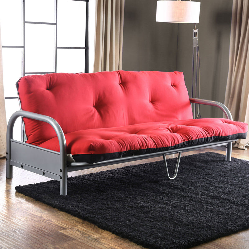 Aksel Black/Red Futon Mattress, Black & Red