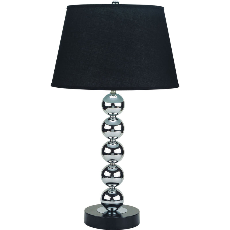 Opal Silver/Black 10"H Table Lamp (2/CTN)