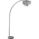 Julie Chrome 62"H Crystal Chrome Arch Lamp - Star USA Furniture Inc
