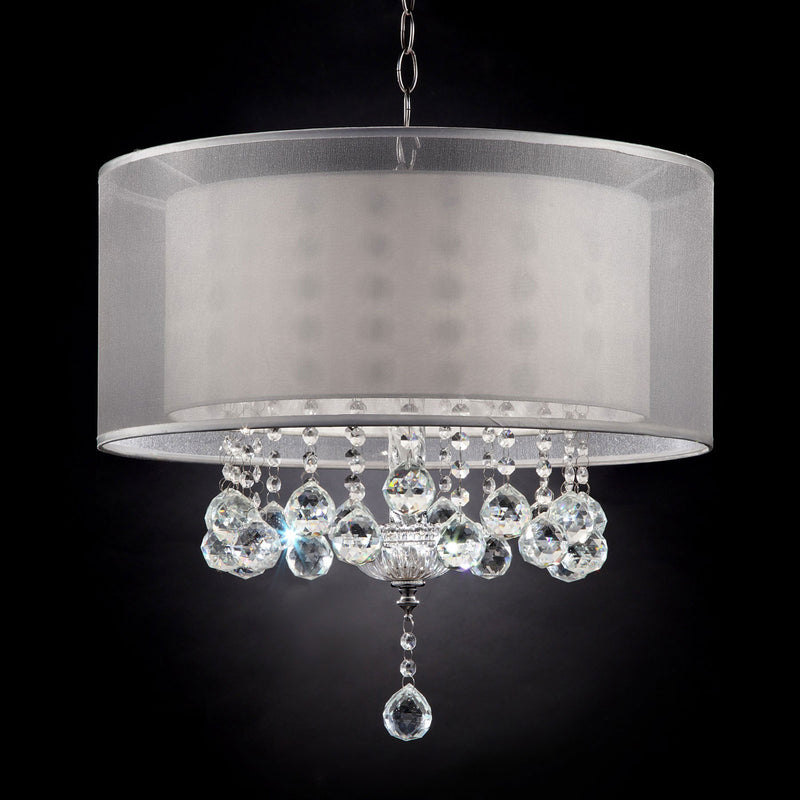 Lila Silver 19"H Ceiling Lamp