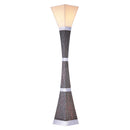 Pandora Dark Wood/Black/Chrome Torchiere Lamp - Star USA Furniture Inc