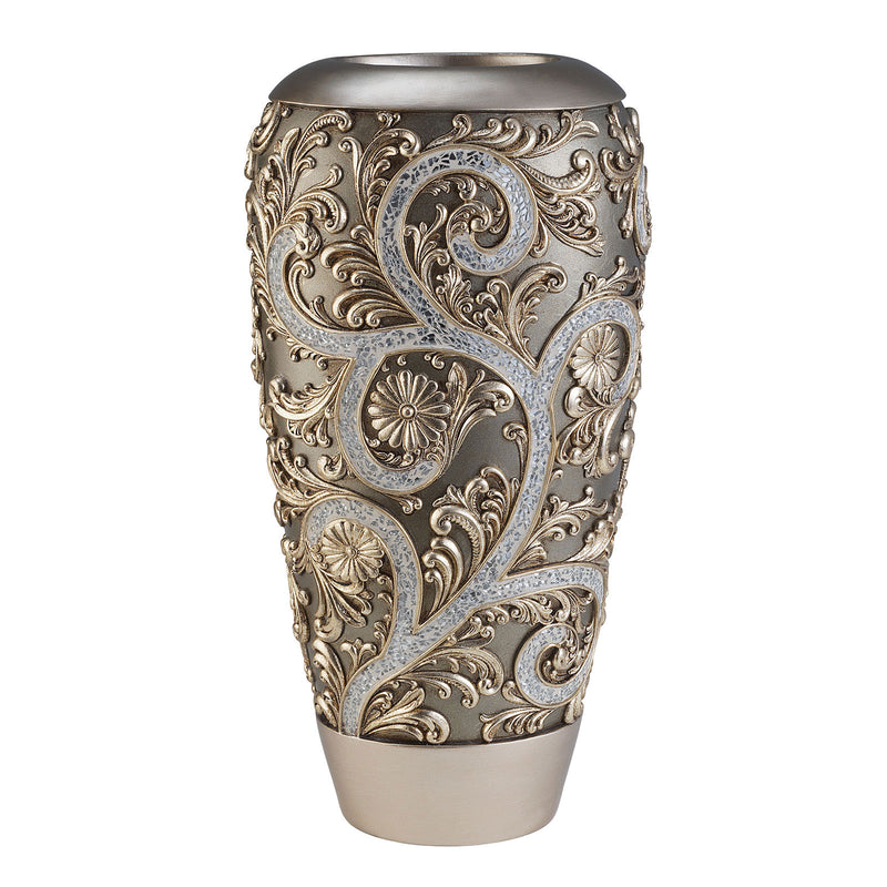 Estelle Champagne Silver Decorative Vase (2/CTN)