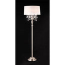 Sophy White/Chrome Floor Lamp, Hanging Crystal - Star USA Furniture Inc