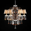 Juliet Golden Brown Ceiling Lamp, Hanging Crystal - Star USA Furniture Inc