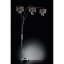 Arya Black/Chrome Arch Lamp, Hanging Crystal - Star USA Furniture Inc