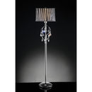 Arya Black/Chrome Floor Lamp, Hanging Crystal - Star USA Furniture Inc
