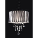 Arya Black/Chrome Ceiling Lamp, Hanging Crystal - Star USA Furniture Inc