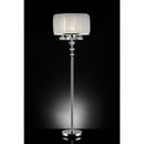 Chloe White/Chrome Floor Lamp, Hanging Crystal - Star USA Furniture Inc
