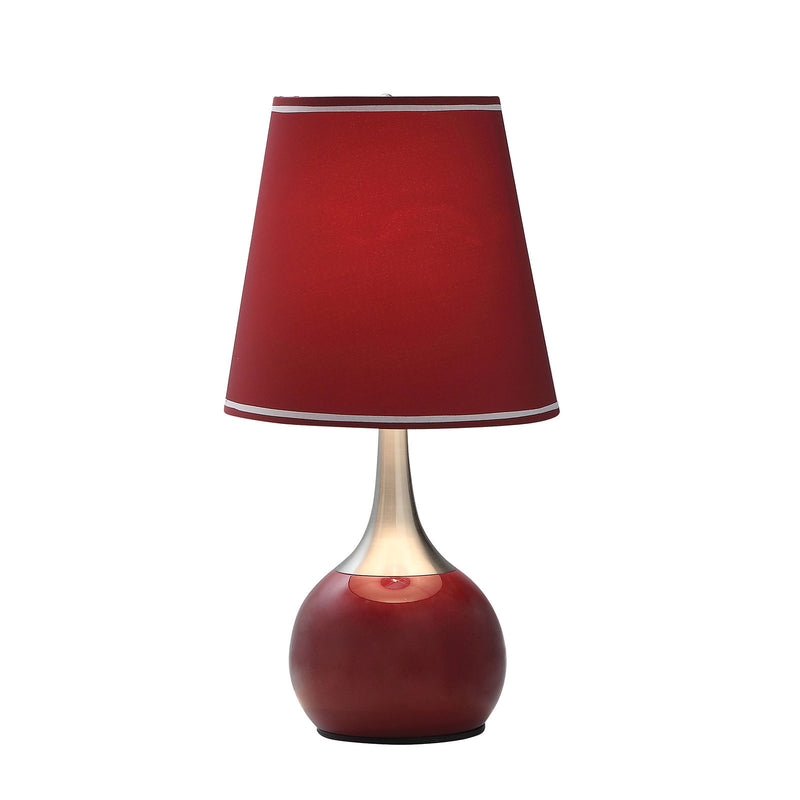 Leah Burgundy/Gold Touch Lamp