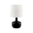 Farah Black 17"H Matte Black Table Lamp - Star USA Furniture Inc