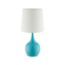 Edie Blue 23.5"H Matte Blue Table Lamp - Star USA Furniture Inc