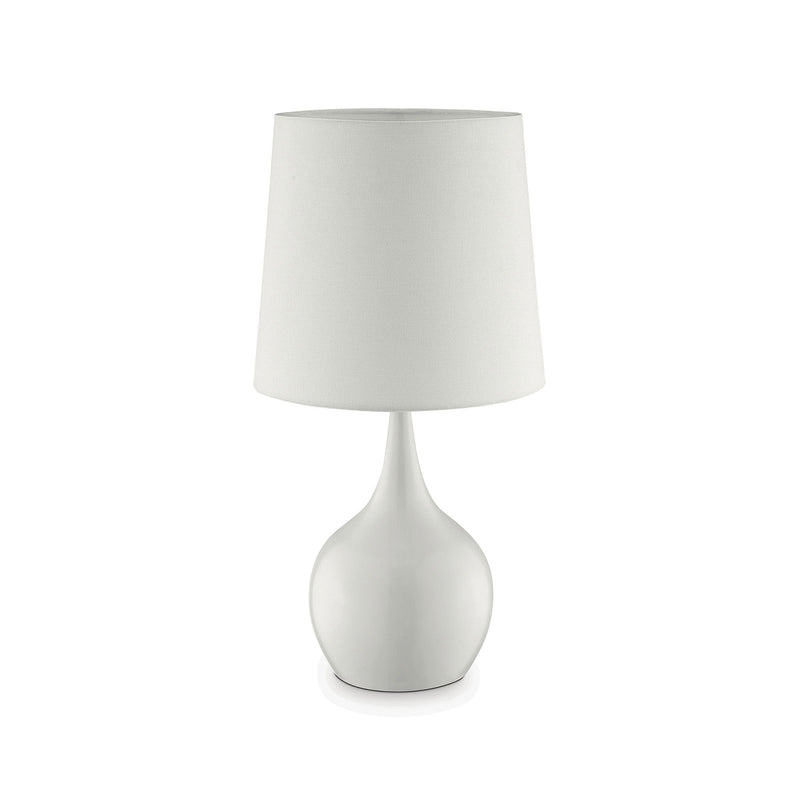 Edie White 23.5"H Glossy White Table Lamp