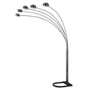 Flora Black/Chrome Arch Lamp - Star USA Furniture Inc