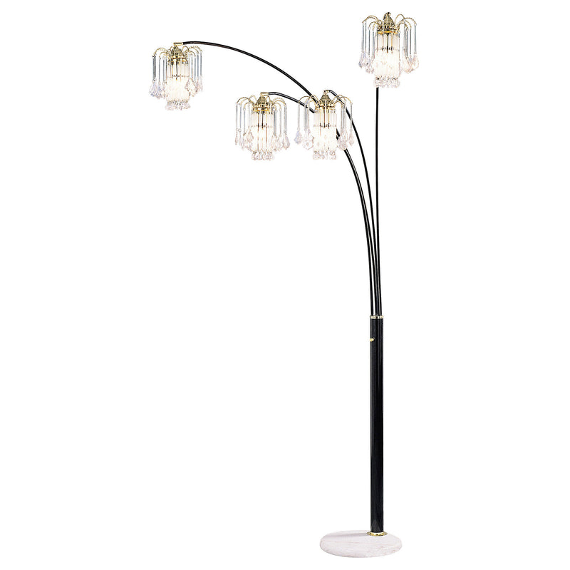 Elouise Black/Gold Arch Lamp