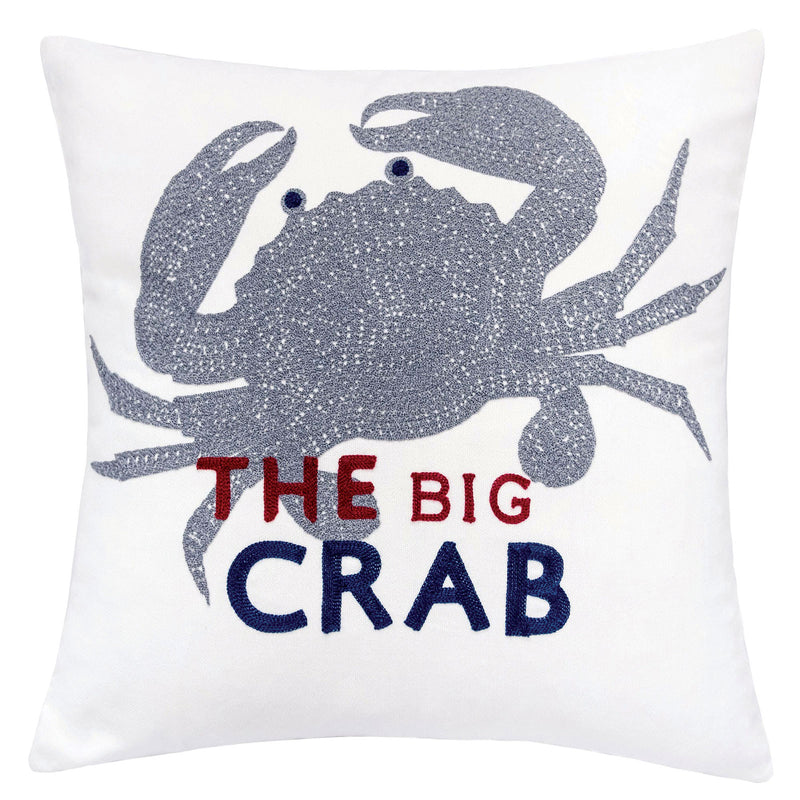 Jody White 20" X 20" Pillow, Crab
